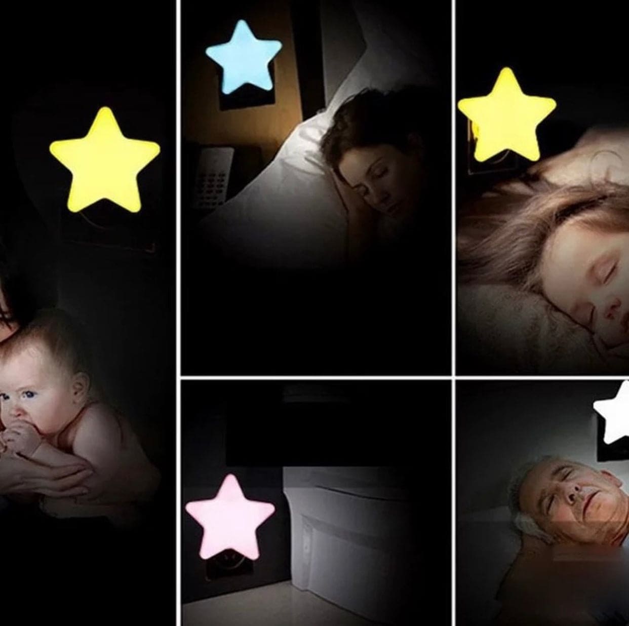 Mini Star LED Night Light, Sensor Control Energy Saving Decorations Light, Lighting Night Lamp Mini Star LED Night Light, Sensor Control Energy Saving Decorations Light, Lighting Night Lamp